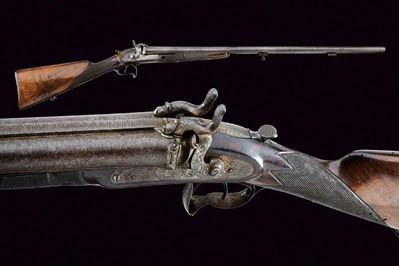Doppietta a spillo, cal. 17 mm, firmata Liverani e Manifattura Italiana