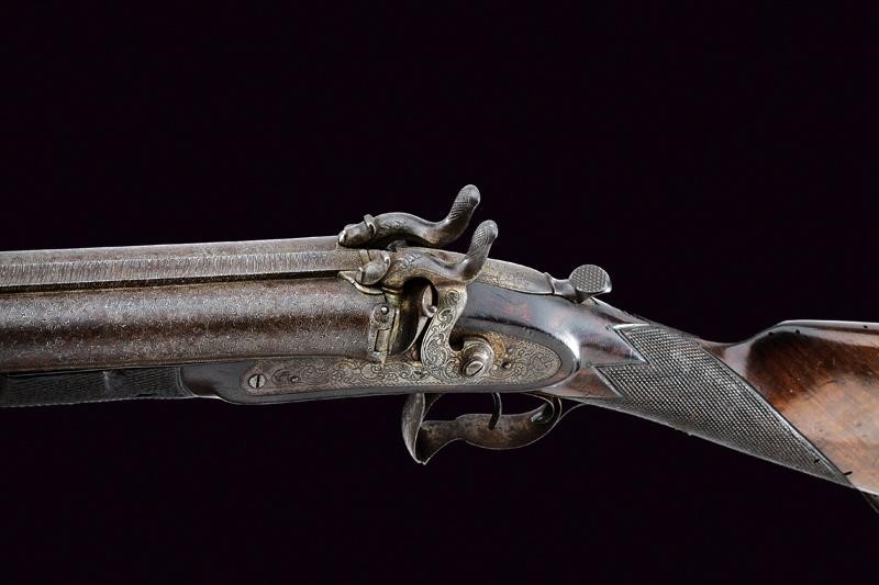 Doppietta a spillo, cal. 17 mm, firmata Liverani e Manifattura Italiana
