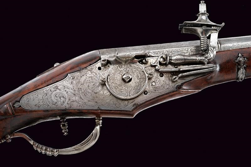 Pistola a ruota incisa, Brescia, lunghezza 45 cm, calibro 14 mm