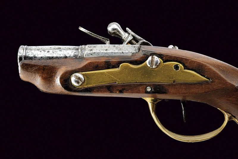 Pistola a pietra focaia da viaggio, cal. 10 mm, Europa