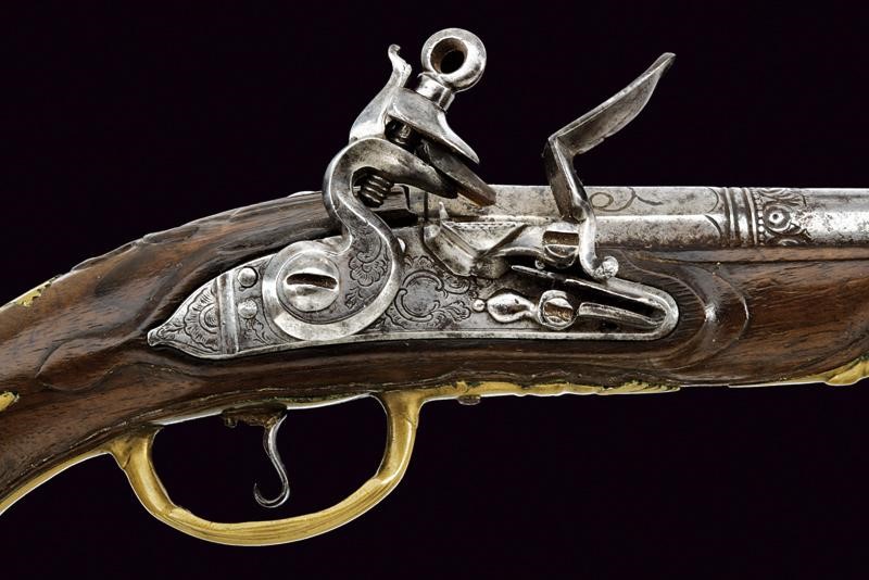 Pistola a pietra focaia da viaggio, Europa, lunghezza 22,5 cm