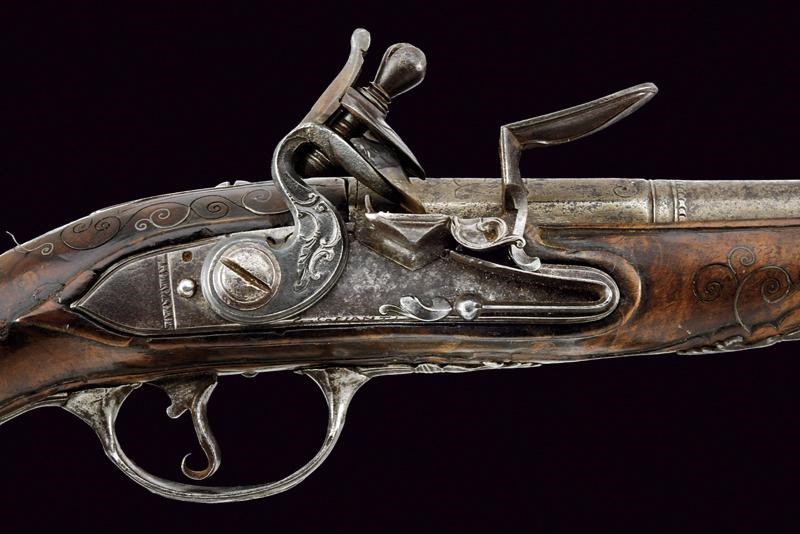 Pistola a pietra focaia da viaggio, Europa, lunghezza 24 cm