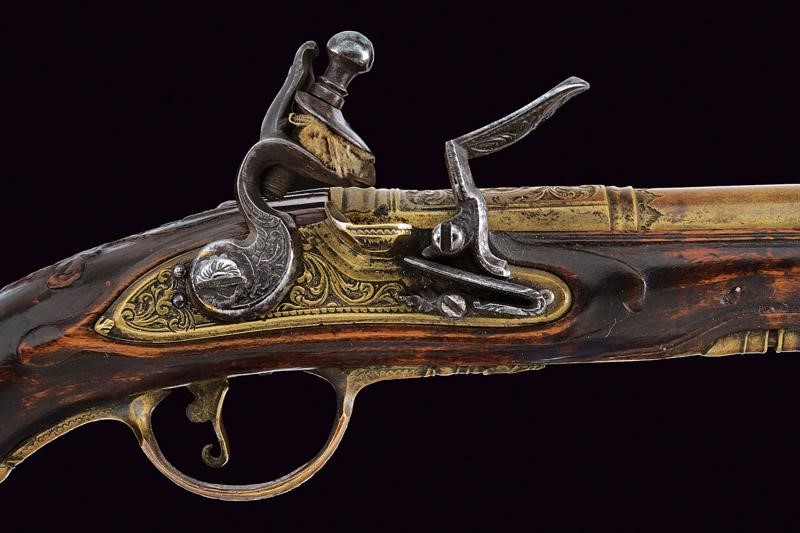 Pistola a pietra focaia da marina, Francia, lunghezza 21 cm