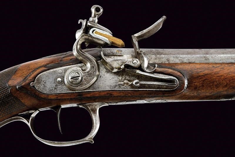 Pistola a pietra focaia da ufficiale, Francia, lunghezza 33 cm