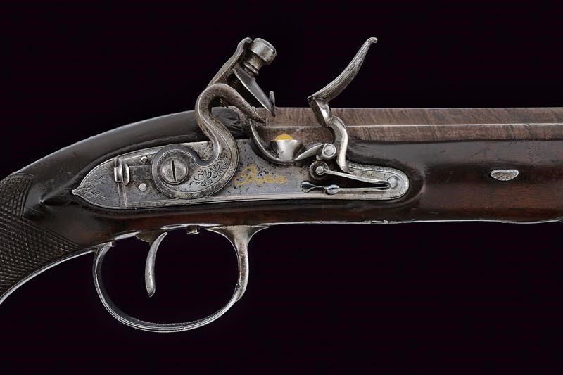 J. Probin, Pistola a pietra focaia, Inghilterra, lunghezza 38.5 cm