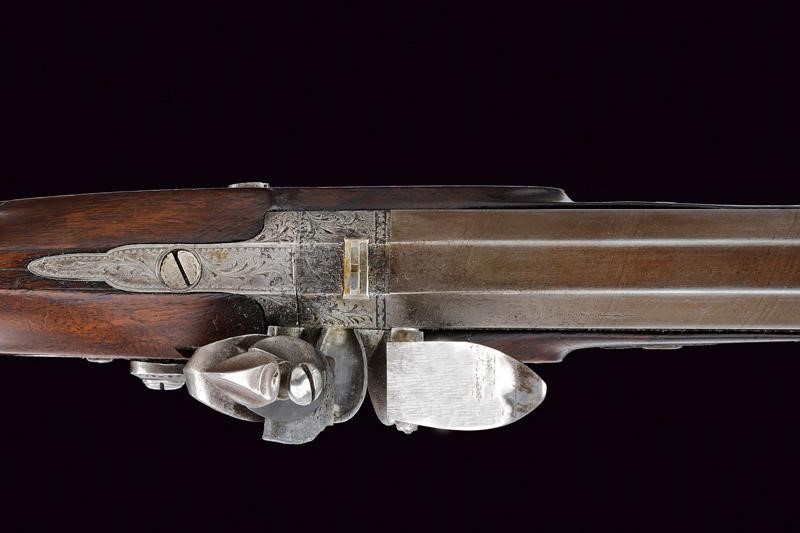 E. C. Storm, Pistola a pietra focaia, lunghezza 37.5 cm