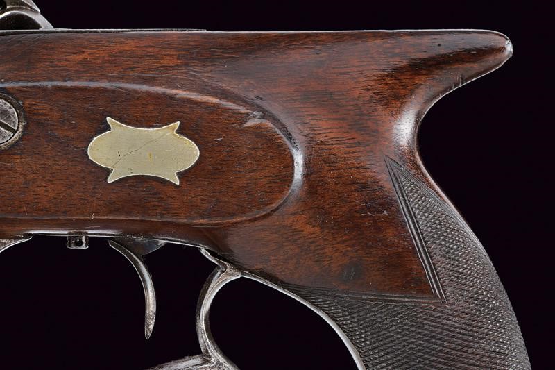 E. C. Storm, Pistola a pietra focaia, lunghezza 37.5 cm