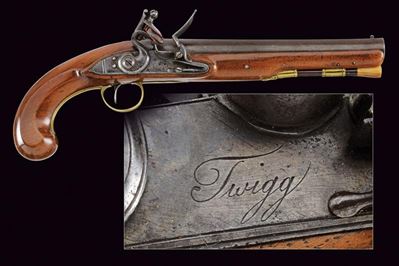 Twigg, Pistola a pietra focaia, Londra, lunghezza 37 cm