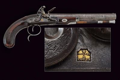 Brander & Potts, Pistola a pietra focaia con decorazioni incise