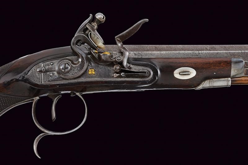Brander & Potts, Pistola a pietra focaia con decorazioni incise
