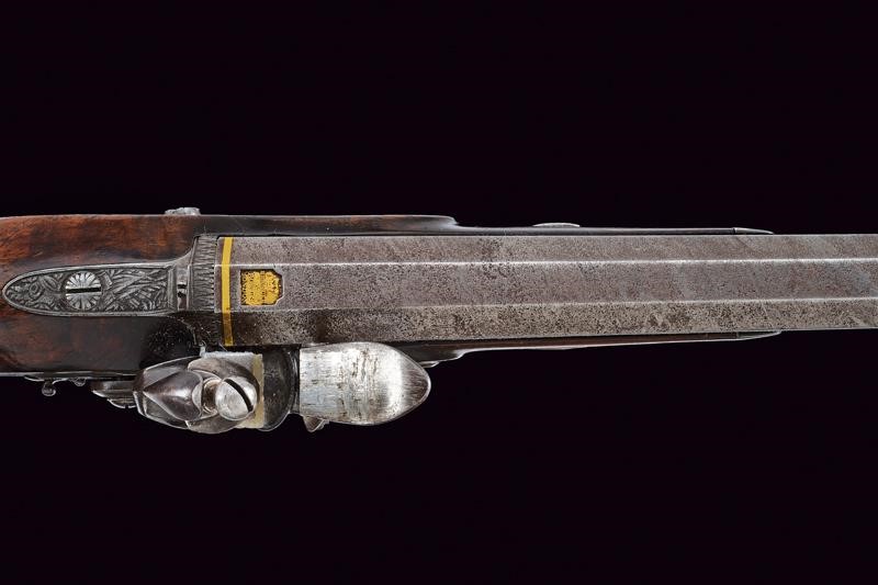 Brander & Potts, Pistola a pietra focaia con decorazioni incise