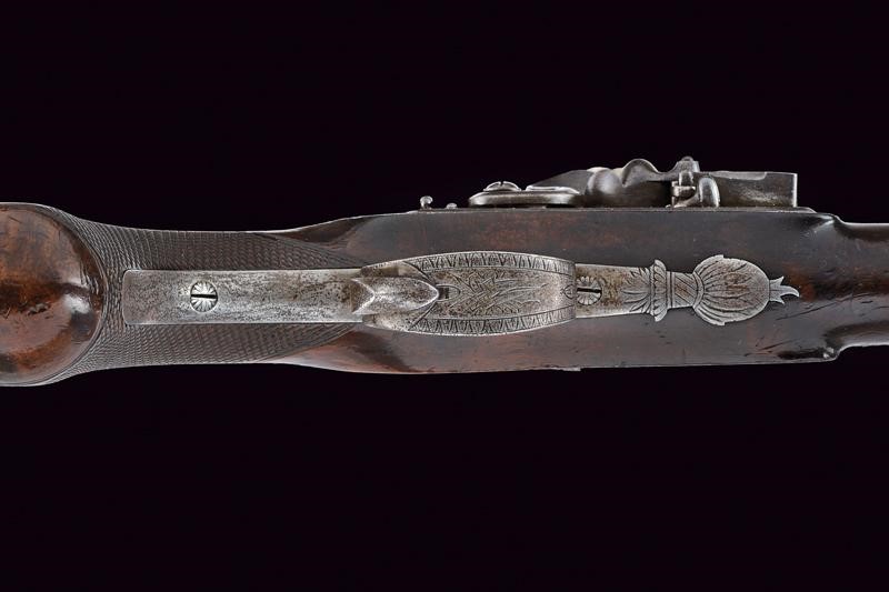 Brander & Potts, Pistola a pietra focaia con decorazioni incise