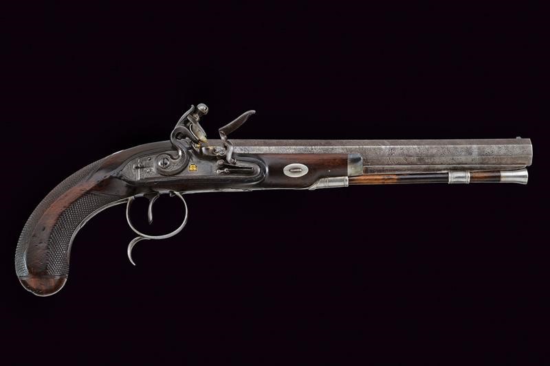 Brander & Potts, Pistola a pietra focaia con decorazioni incise