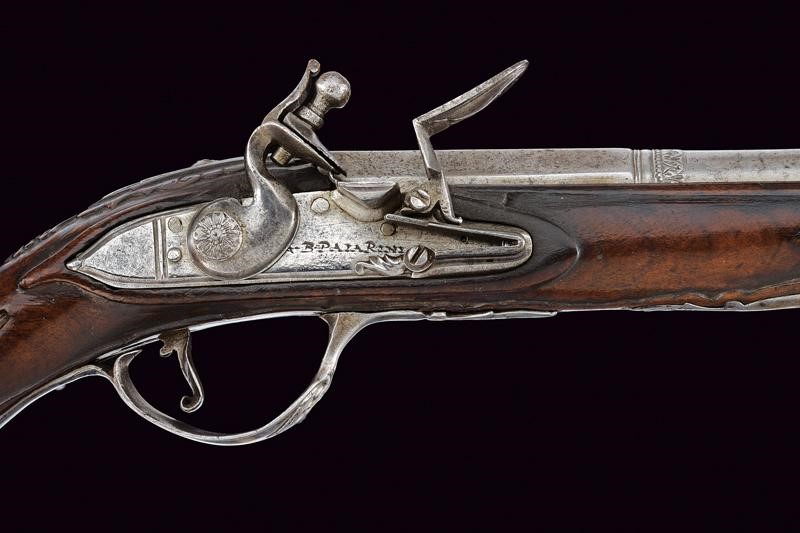 Palarini, Pistola a pietra focaia, Brescia, lunghezza 30.5 cm