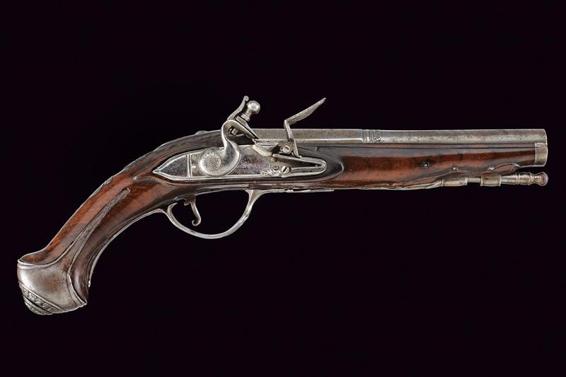Palarini, Pistola a pietra focaia, Brescia, lunghezza 30.5 cm