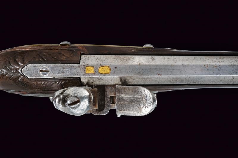 Pistola a pietra focaia, Pistoia, lunghezza 42 cm