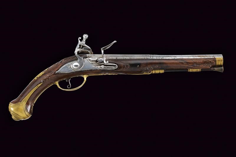 Pistola a pietra focaia, Pistoia, lunghezza 42 cm
