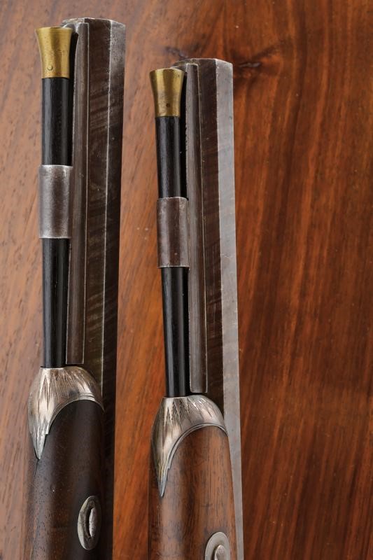 Fowler, Paio di pistole a pietra focaia in cassetta, Dublino, lunghezza 38 cm