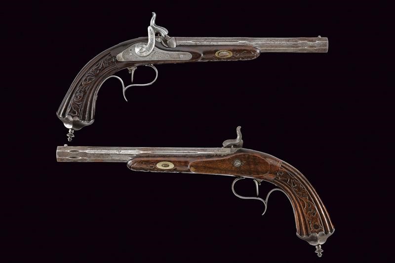 Pistole a luminello da tiro, Francia, cal. 11.4 mm, lunghezza 39.5 cm