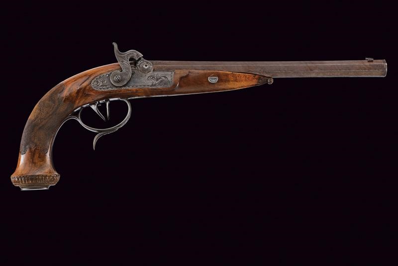 J. Stöhr, Pistola da tiro a luminello, Carlsbad, tecnica Baden