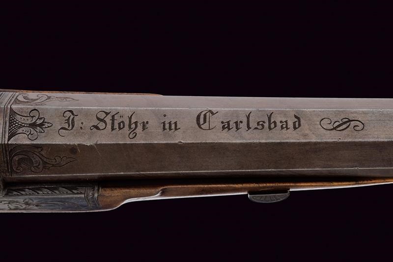 J. Stöhr, Pistola da tiro a luminello, Carlsbad, tecnica Baden