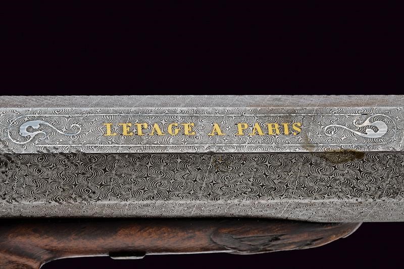Lepage, Pistola a luminello da tiro, Parigi, lunghezza 43 cm