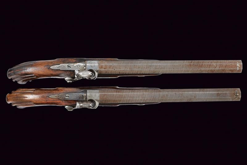 Pistole a luminello da tiro, Belgio, cal. 12 mm, lunghezza 42 cm