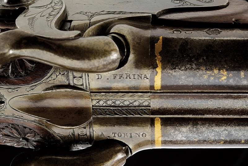 D. Ferina, Paio di pistole a luminello a due canne, Torino