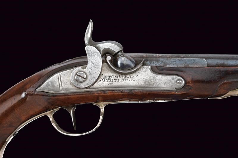 Anton Graf, Paio di pistole ridotte a luminello, Winterthur, lunghezza 32.5 cm
