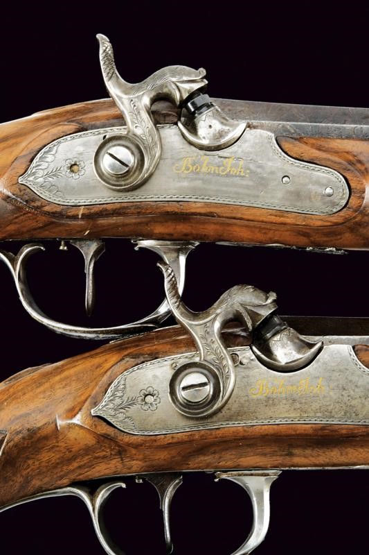 Joh. Boehm, Paio di pistole ridotte a luminello, Boemia
