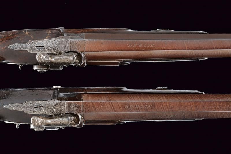 Kavanagh, Elegante paio di pistole a luminello, Dublino, lunghezza 42 cm