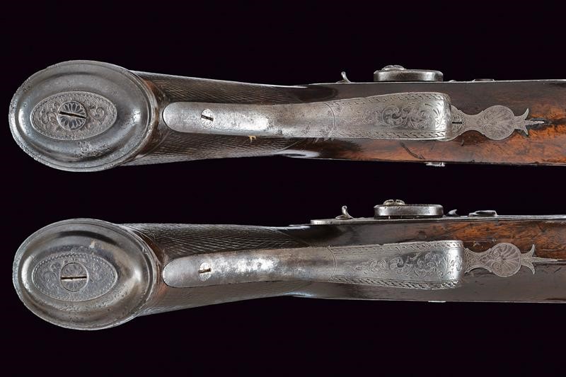 Kavanagh, Elegante paio di pistole a luminello, Dublino, lunghezza 42 cm