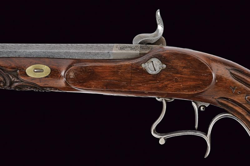 J. Steinbach, Paio di pistole a luminello da tiro, lunghezza 41.5 cm