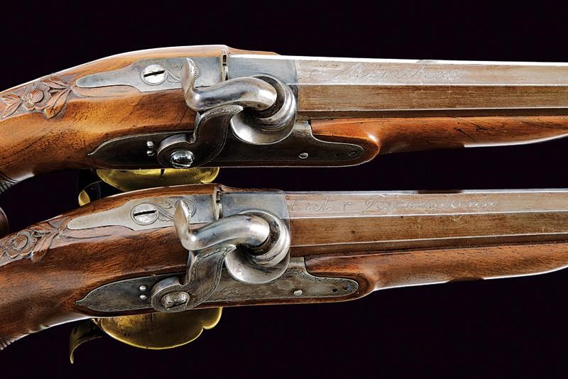 Anton Bauman, Paio di pistole da tiro ridotte a luminello
