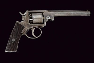 Revolver a luminello, cal. 34, Inghilterra, lunghezza 26,5 cm.