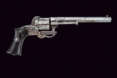 Bel revolver a spillo, Belgio, lunghezza 26 cm