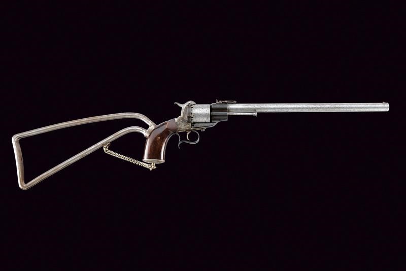 Revolver Lefaucheux, modello a spillo con calcio rimovibile, calibro 11 mm