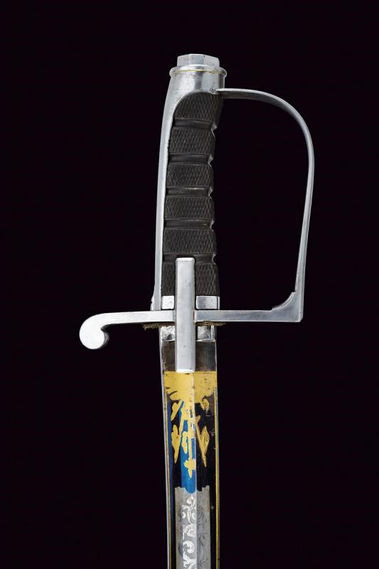 Sciabola da ufficiale Mod. 1855, lama curva con incisioni dorate