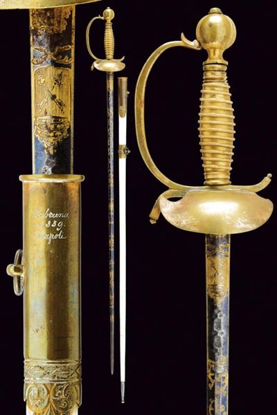 Spadino da ufficiale, Stato Pontificio, lunghezza 96 cm
