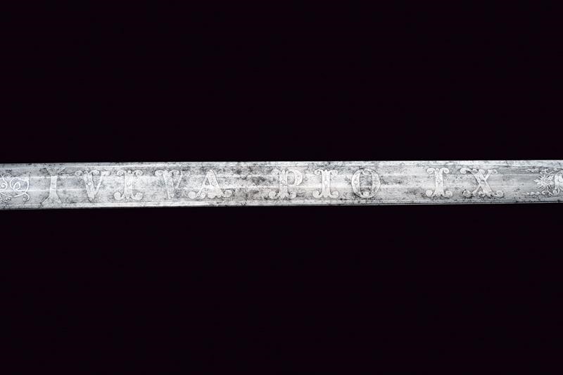 Spada da ufficiale Mod. 1833 'Albertina', Stato Pontificio, lunghezza 103.5 cm
