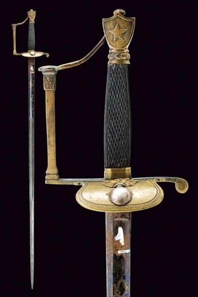 Spadino da ufficiale, Regno Italico, lunghezza 94,3 cm
