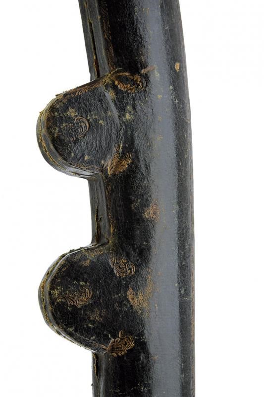 Custodia per sciabola, legno rivestito in cuoio verde bottiglia, Francia
