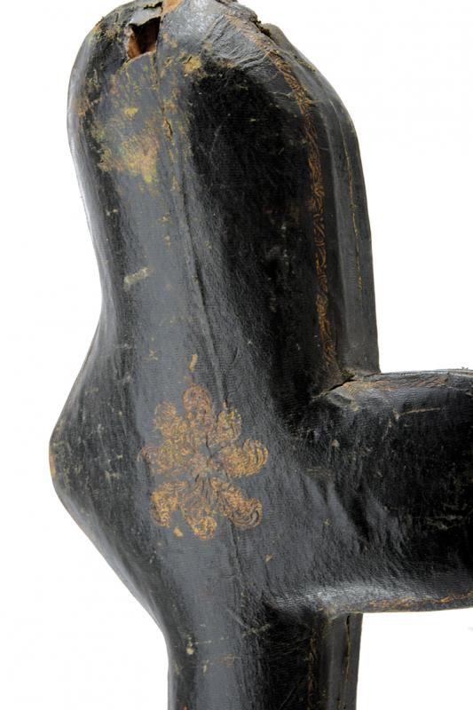 Custodia per sciabola, legno rivestito in cuoio verde bottiglia, Francia