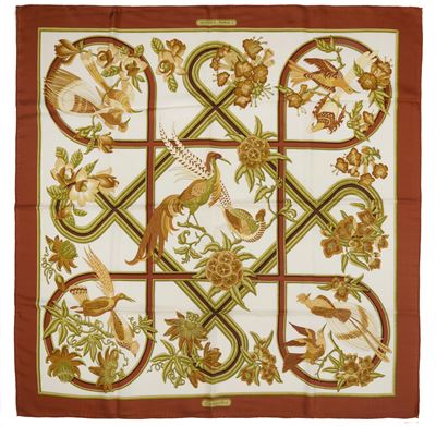 Christiane Vauzelles, Foulard Caraïbes, seta, 1974