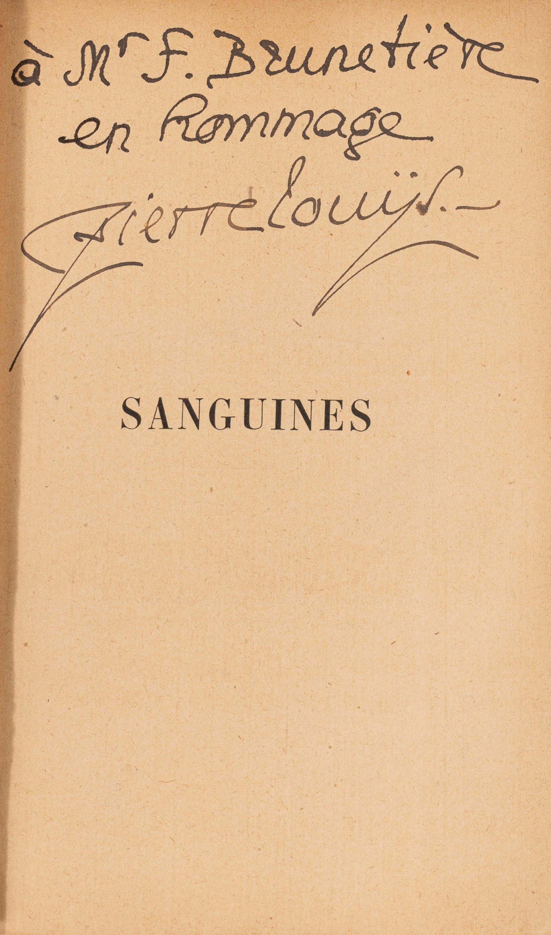 Pierre Louys - Sanguines