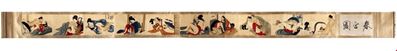 Rotolo Shunga, Giappone, secolo XIX, 2800 x 250 mm