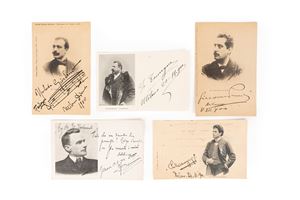Puccini, Giacomo - Foto Cartoline con dediche