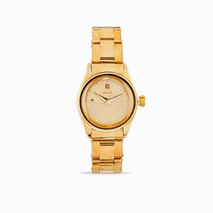 A 18K yellow gold lady's wristwatch, Rolex, defects (bracelet and clasp not original)