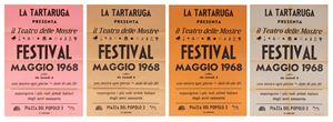 Four posters of the Teatro delle Mostre