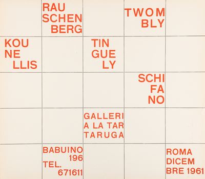 Locandina - invito mostra collettiva, Roma 1961